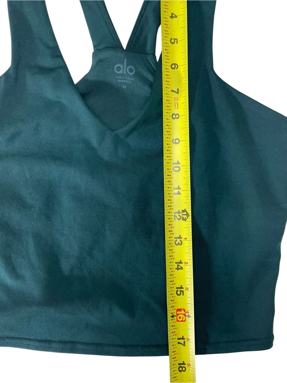 Alo Yoga Airbrush Real Bra Tank - Midnight Green Size Medium